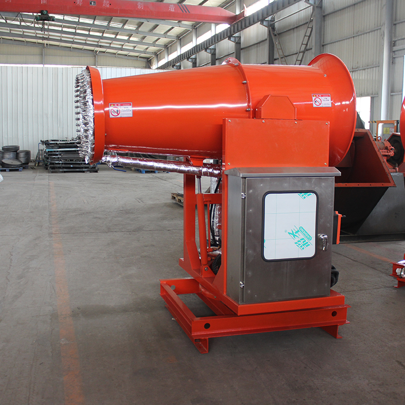 鄭通生產(chǎn)的煤廠霧炮機(jī)是采用什么除塵原理？